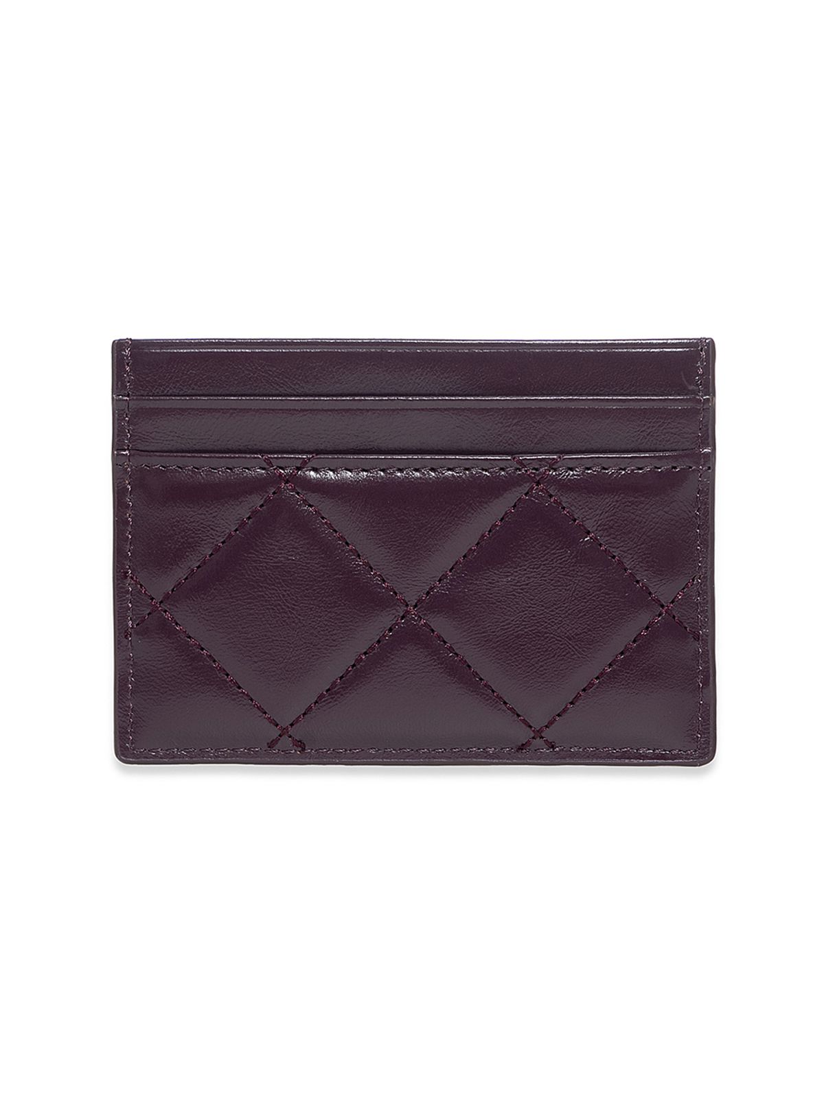 마뗑킴(MATIN KIM) PUFF QUILT CARD WALLET IN  WINE