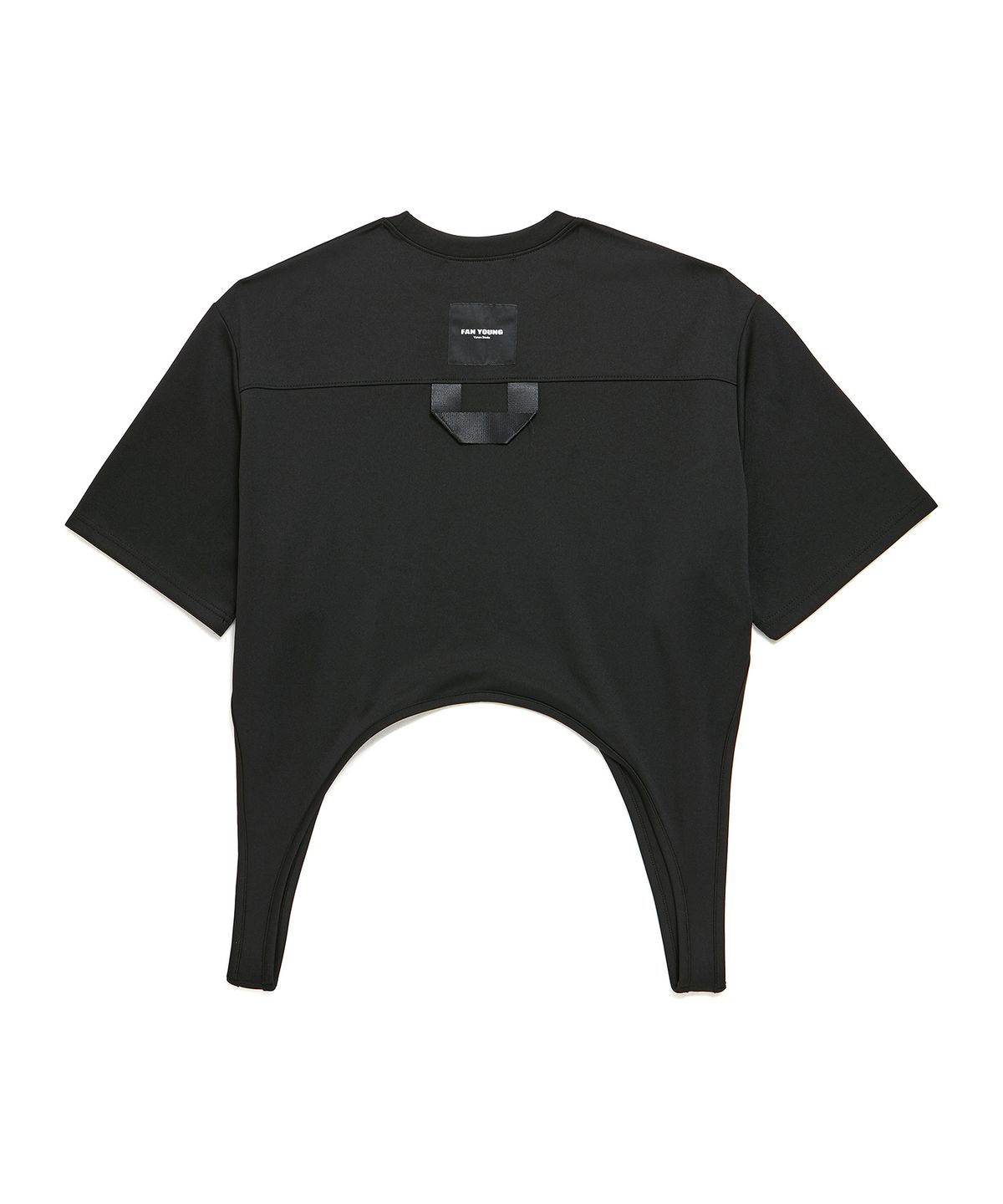판영(FANYOUNG) DUAL CURVE OVERLAY TOP BLACK