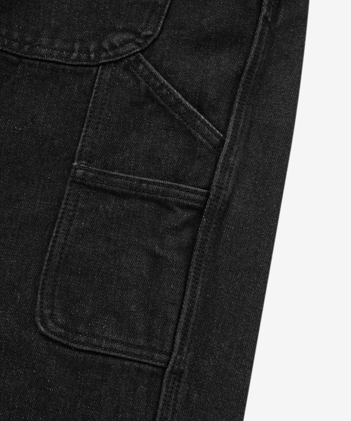 커버낫(COVERNAT) 루즈 스트레이트 워크 진 블랙