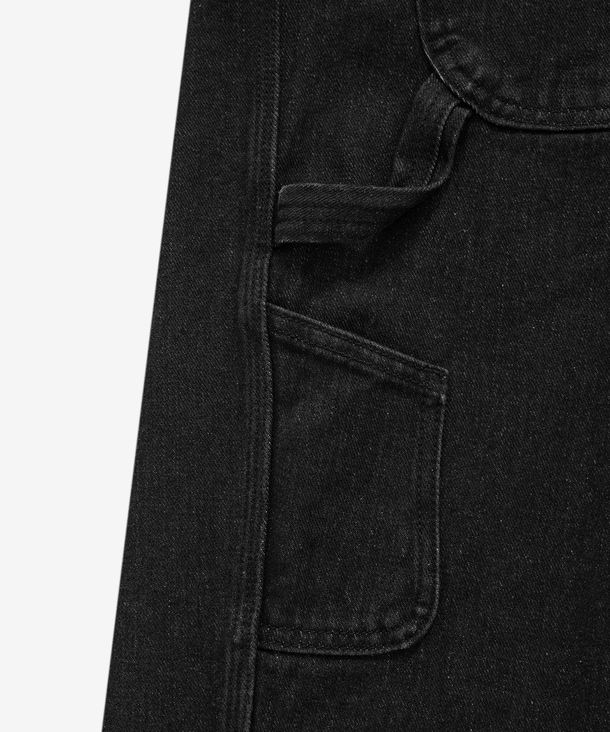커버낫(COVERNAT) 루즈 스트레이트 워크 진 블랙