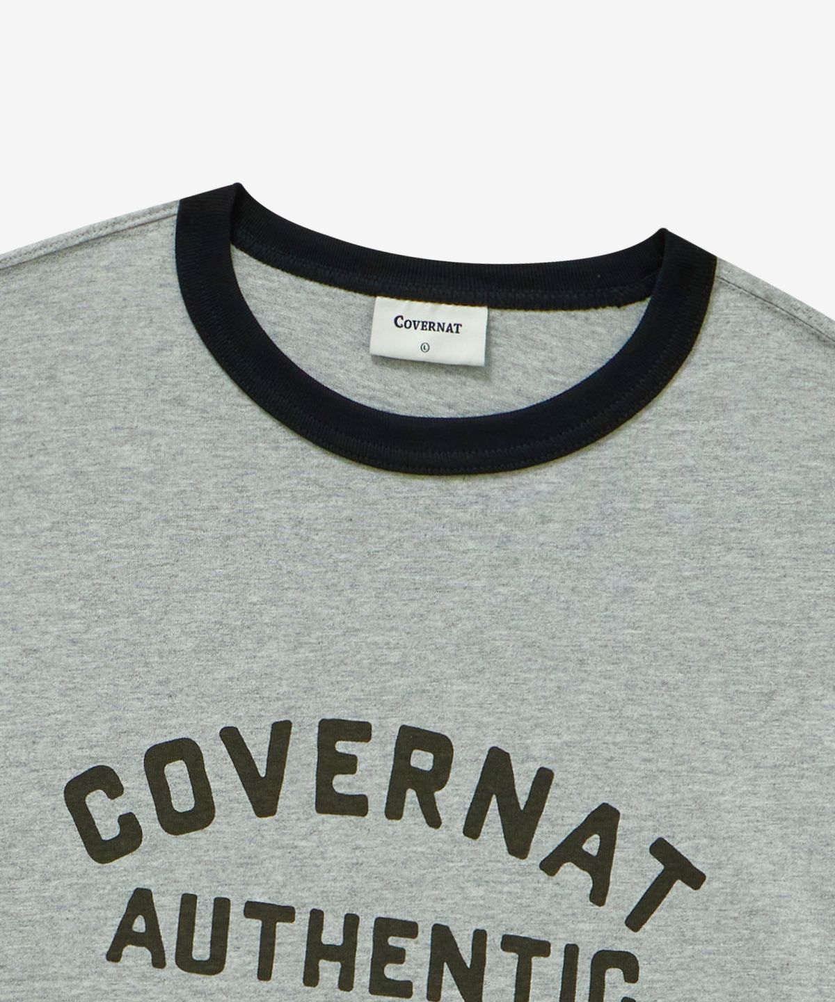 커버낫(COVERNAT) 베이스볼 투톤 롱슬리브 멜란지 그레이