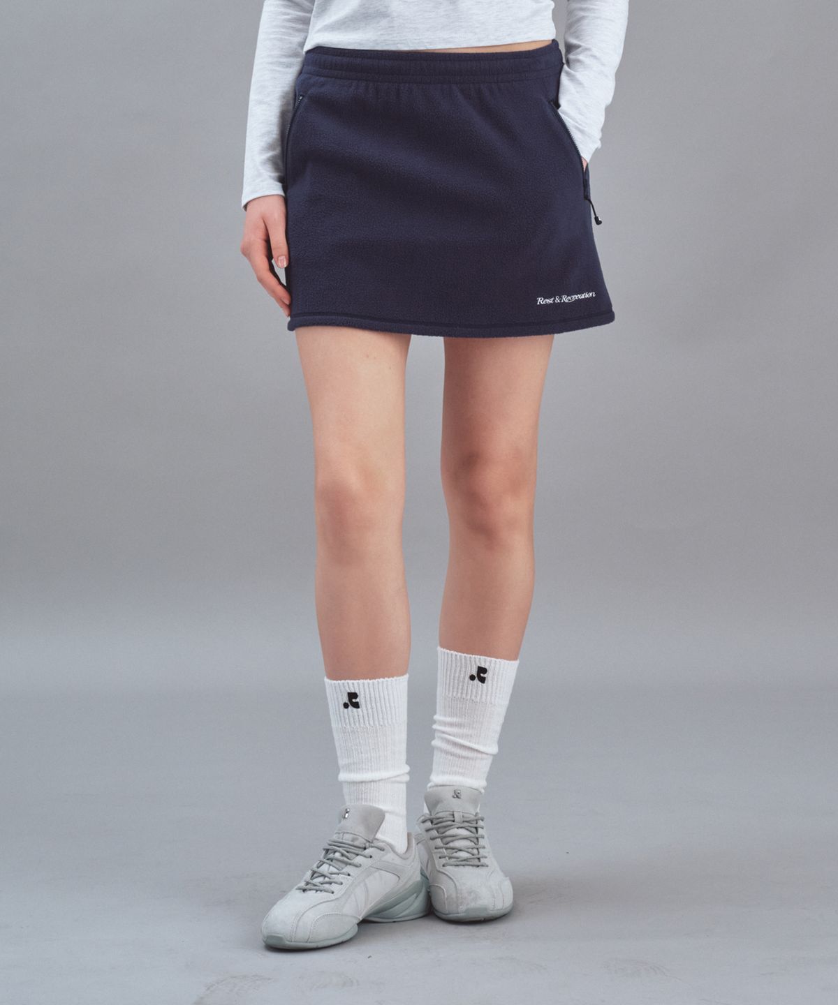 레스트앤레크레이션(REST&RECREATION) GOLGI LONG SOCKS - WHITE