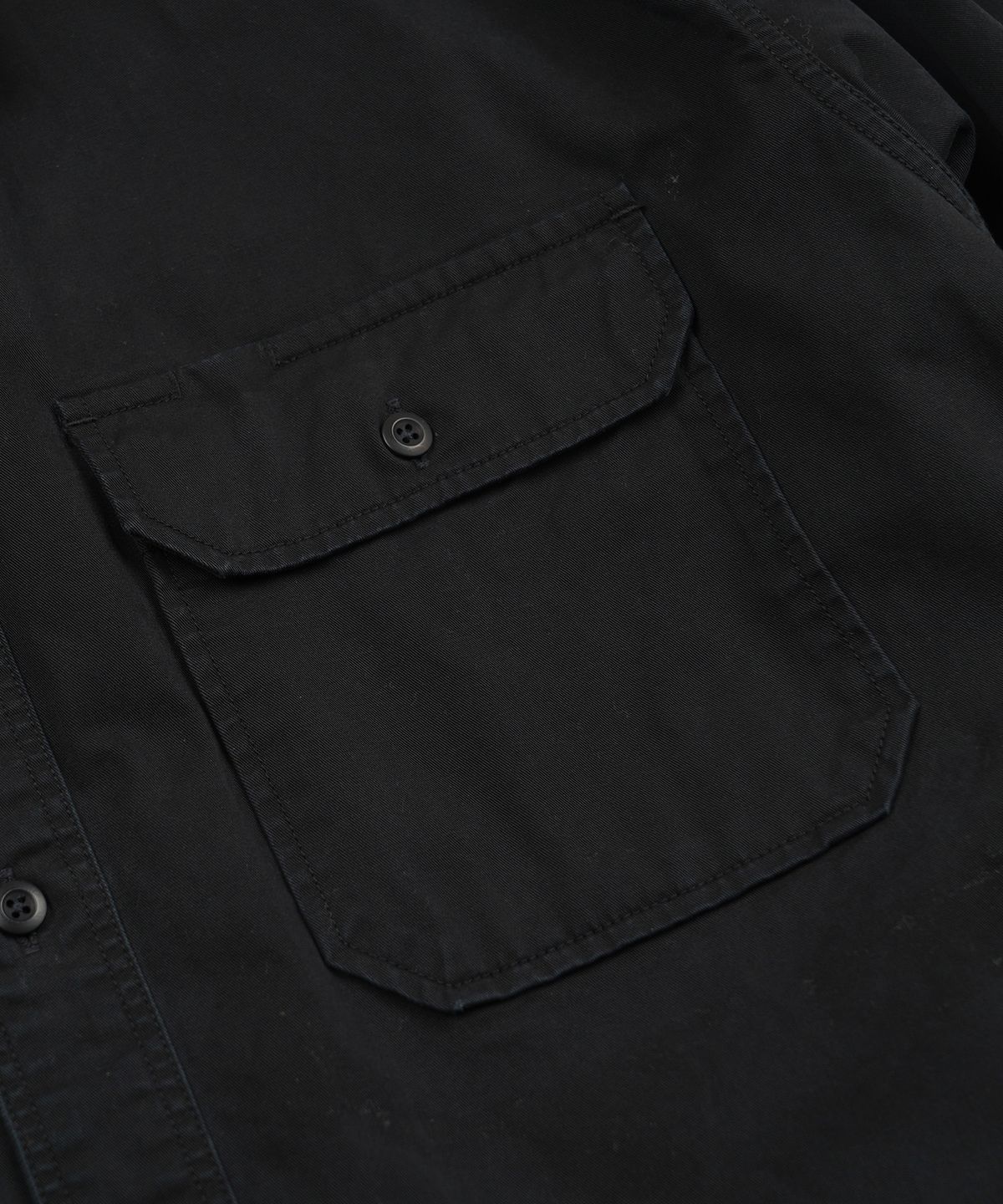 프리즘웍스(FRIZMWORKS) CHINO OFFICER SHIRT _ BLACK