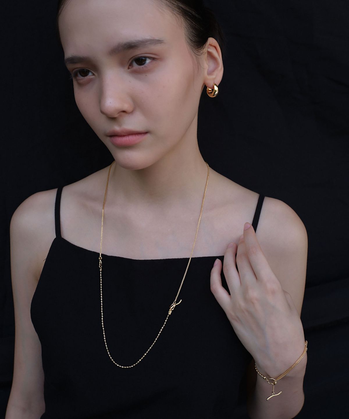 앤 서울(ANNE SEOUL) layered two chain necklace