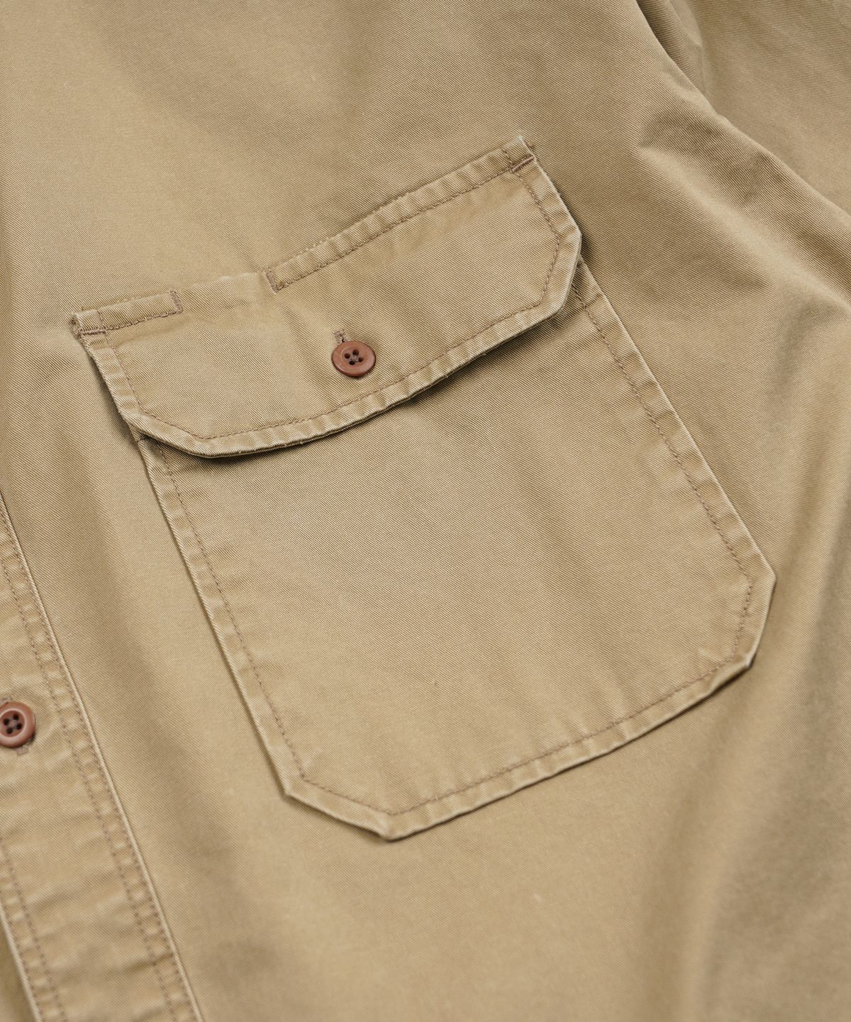 프리즘웍스(FRIZMWORKS) CHINO OFFICER SHIRT _ KHAKI