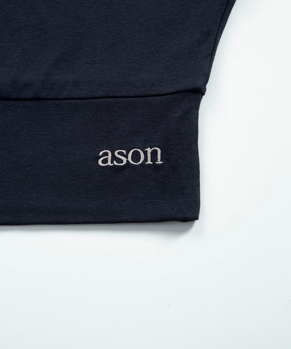 애즈온(ASON) GLEAM OFF SHOULDER LONG SLEEVE / NAVY