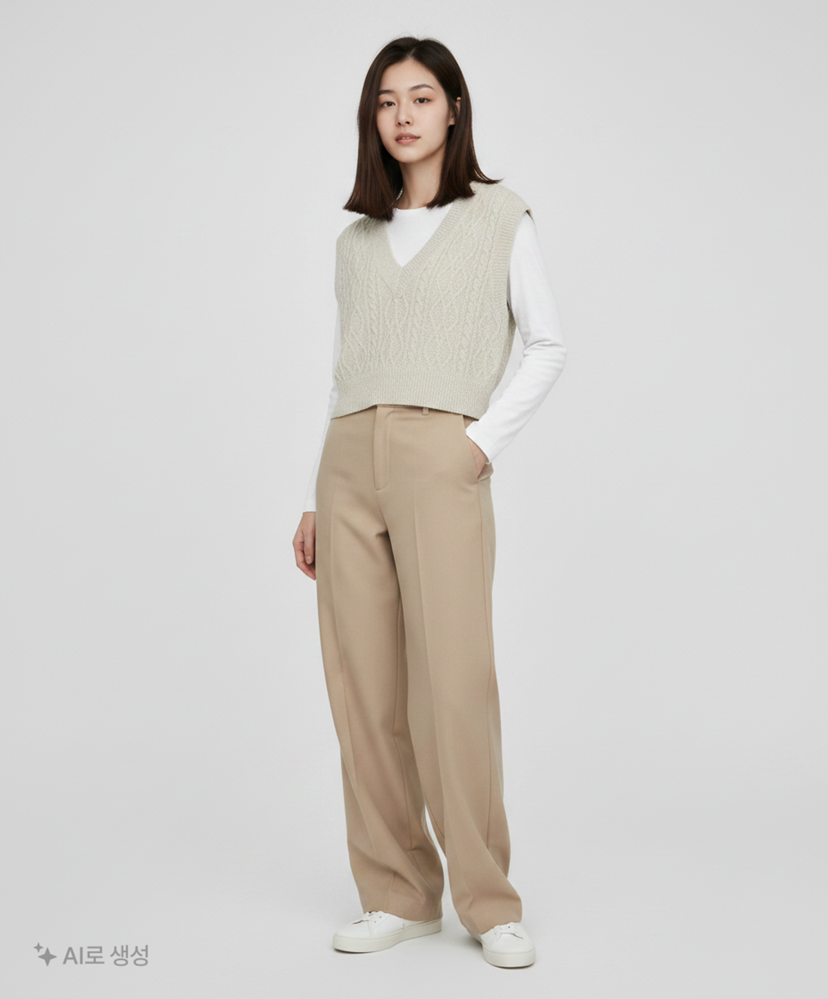 스파오(SPAO) 부클 케이블 크롭 베스트 (SPKVC25W94 RE)_SPKVC37W94 FREE