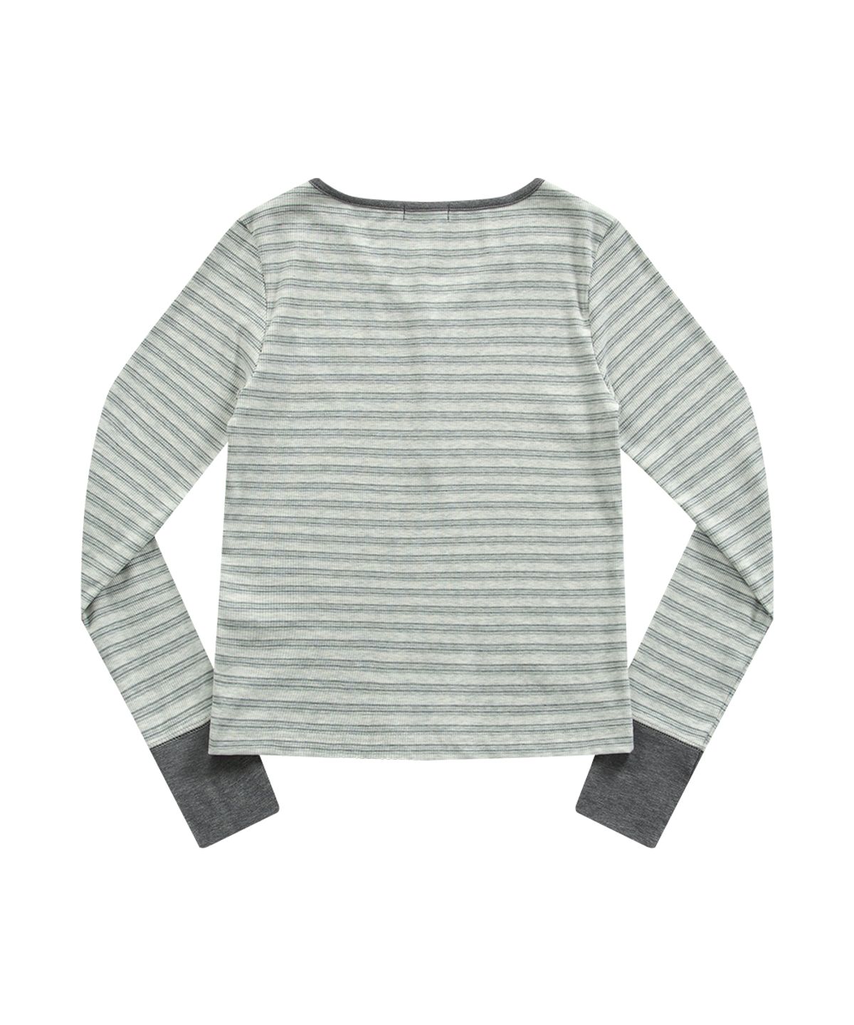 애즈온(ASON) CLAY STRIPE LONG SLEEVE / GRAY