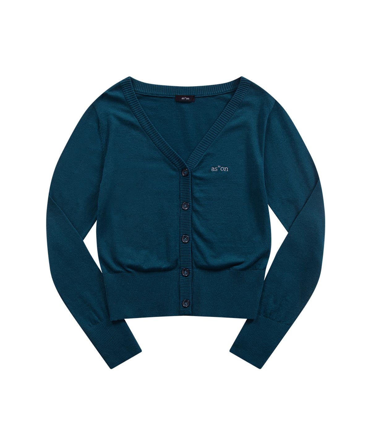 애즈온(ASON) SOFTY BASIC CARDIGAN / BLUE GREEN