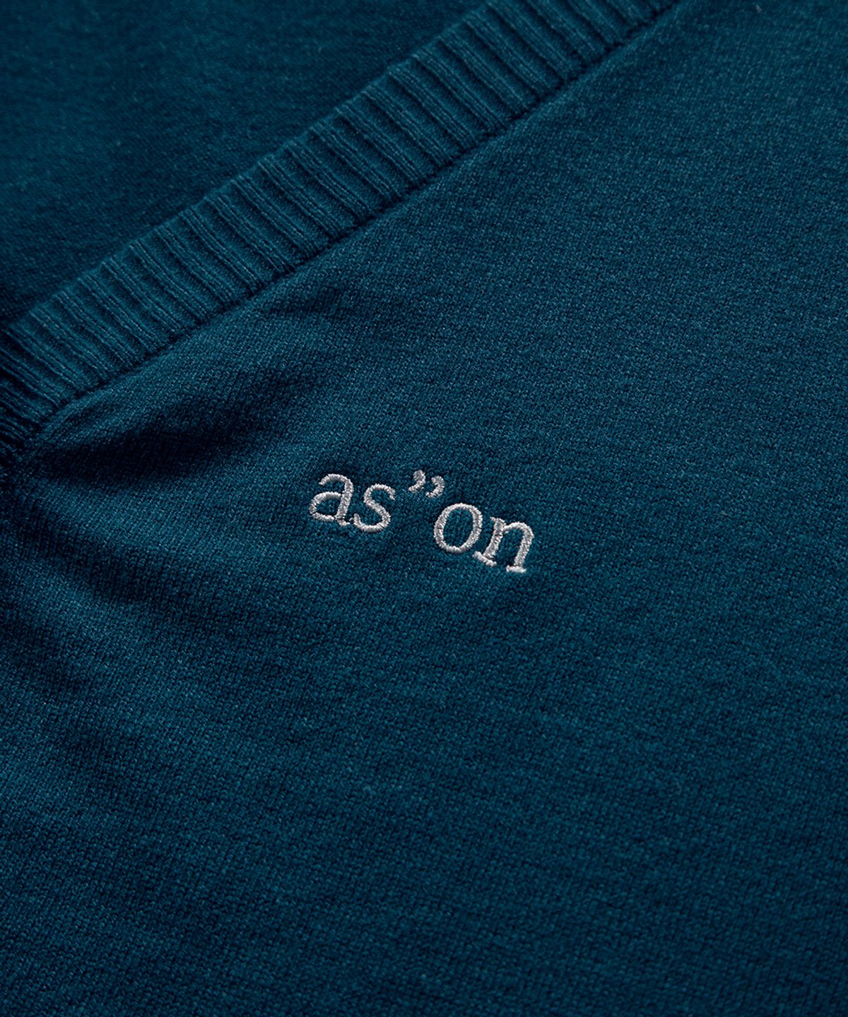 애즈온(ASON) SOFTY BASIC CARDIGAN / BLUE GREEN