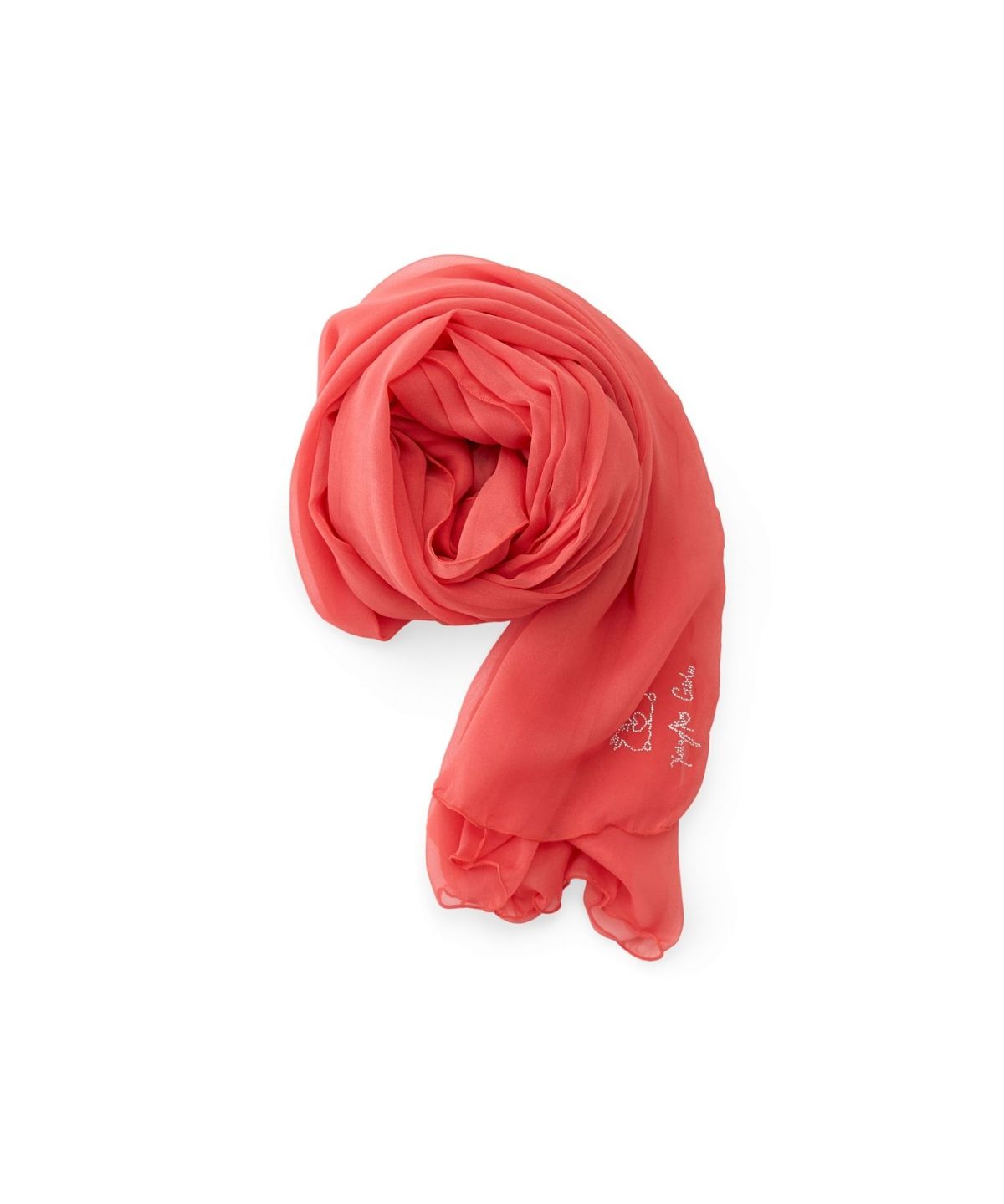 카이 샤오(KAIY XIAO) Floating Silk Scarf in tomato red