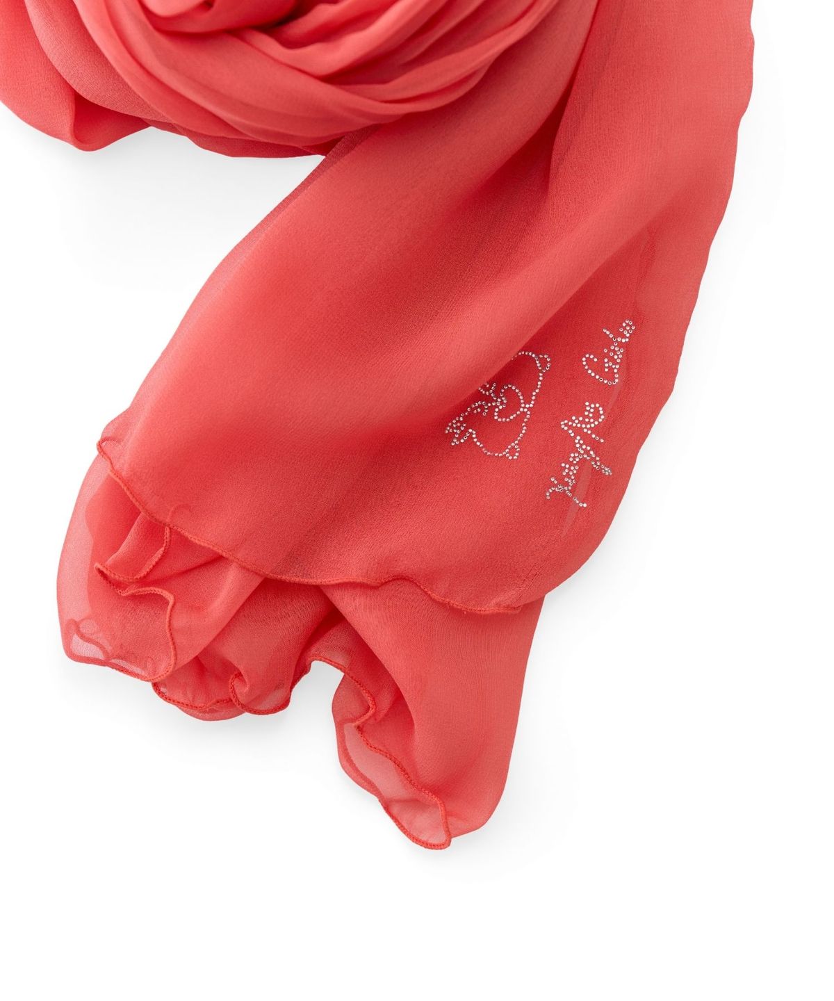 카이 샤오(KAIY XIAO) Floating Silk Scarf in tomato red