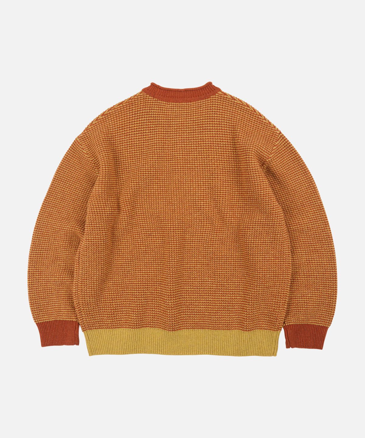 프리즘웍스(FRIZMWORKS) ROLLNECK RINGER KNIT _ ORANGE