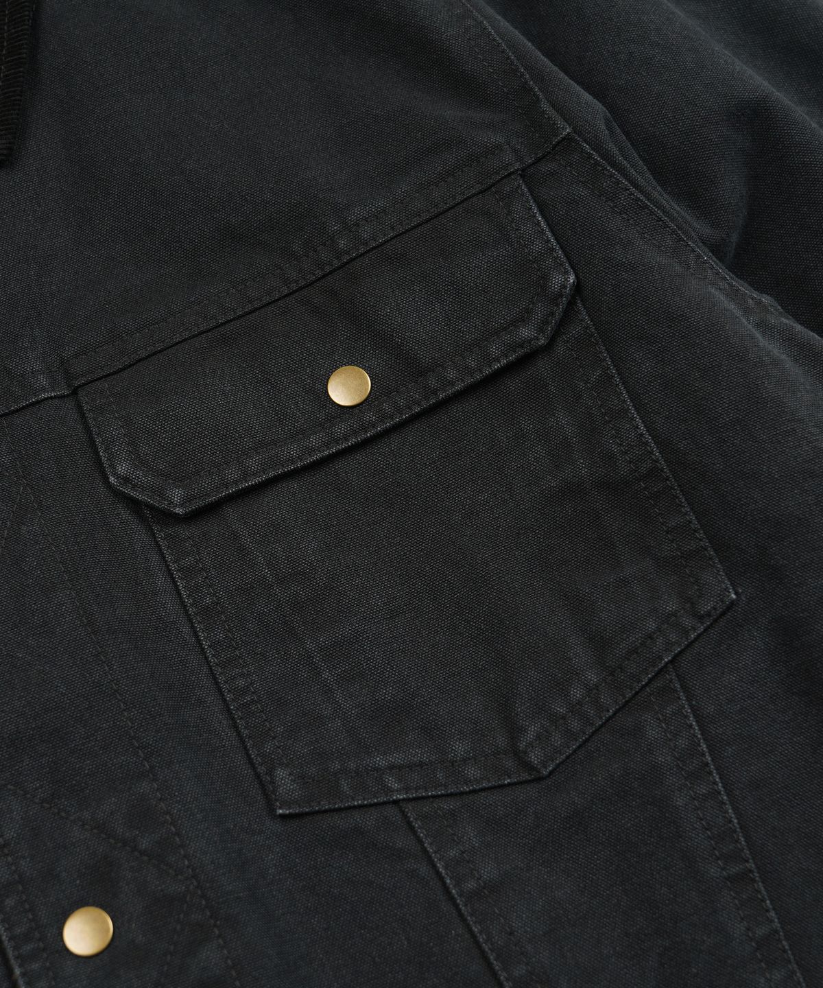 프리즘웍스(FRIZMWORKS) HEAVY CANVAS STORM TRUCKER JACKET _ BLACK