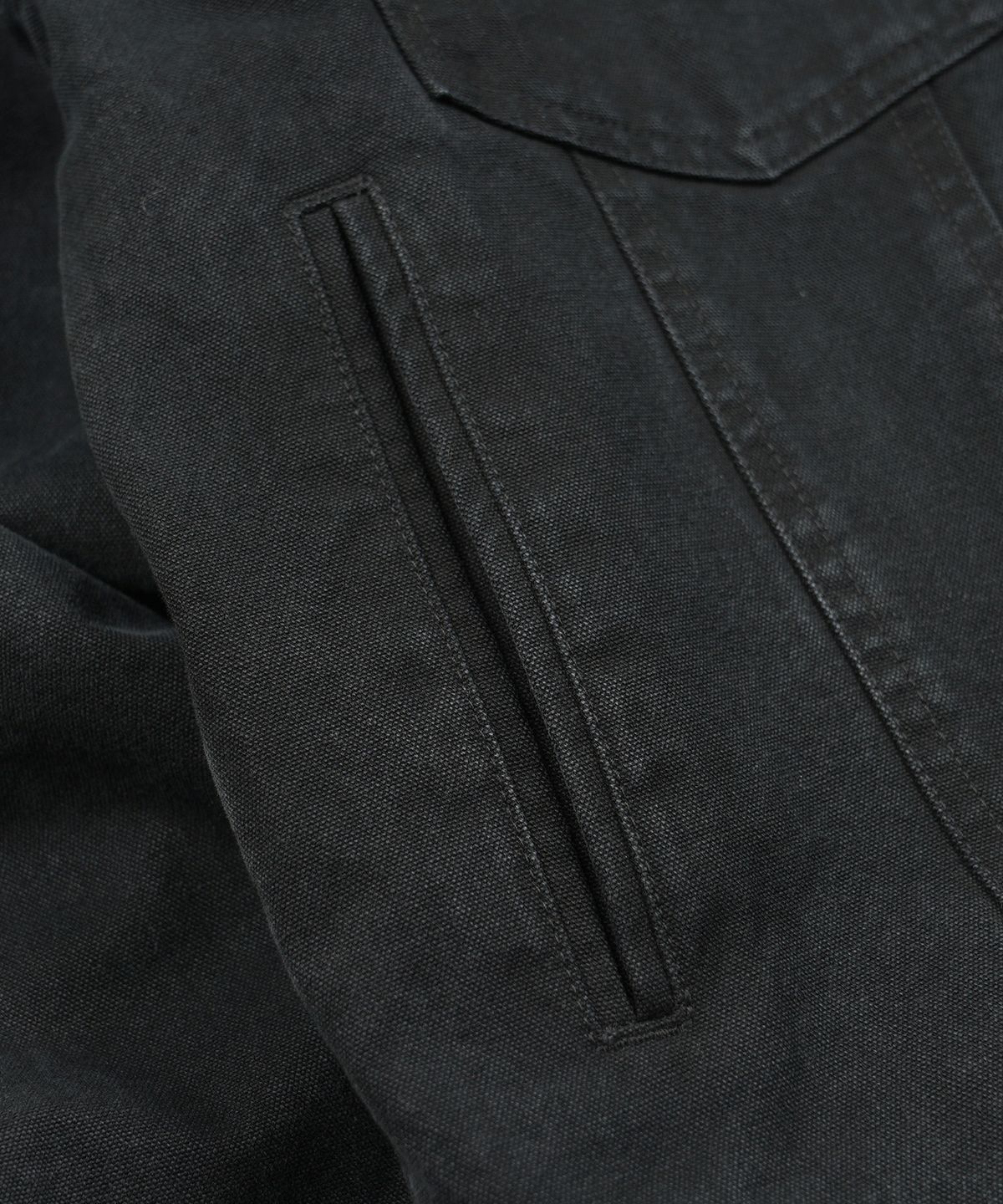 프리즘웍스(FRIZMWORKS) HEAVY CANVAS STORM TRUCKER JACKET _ BLACK