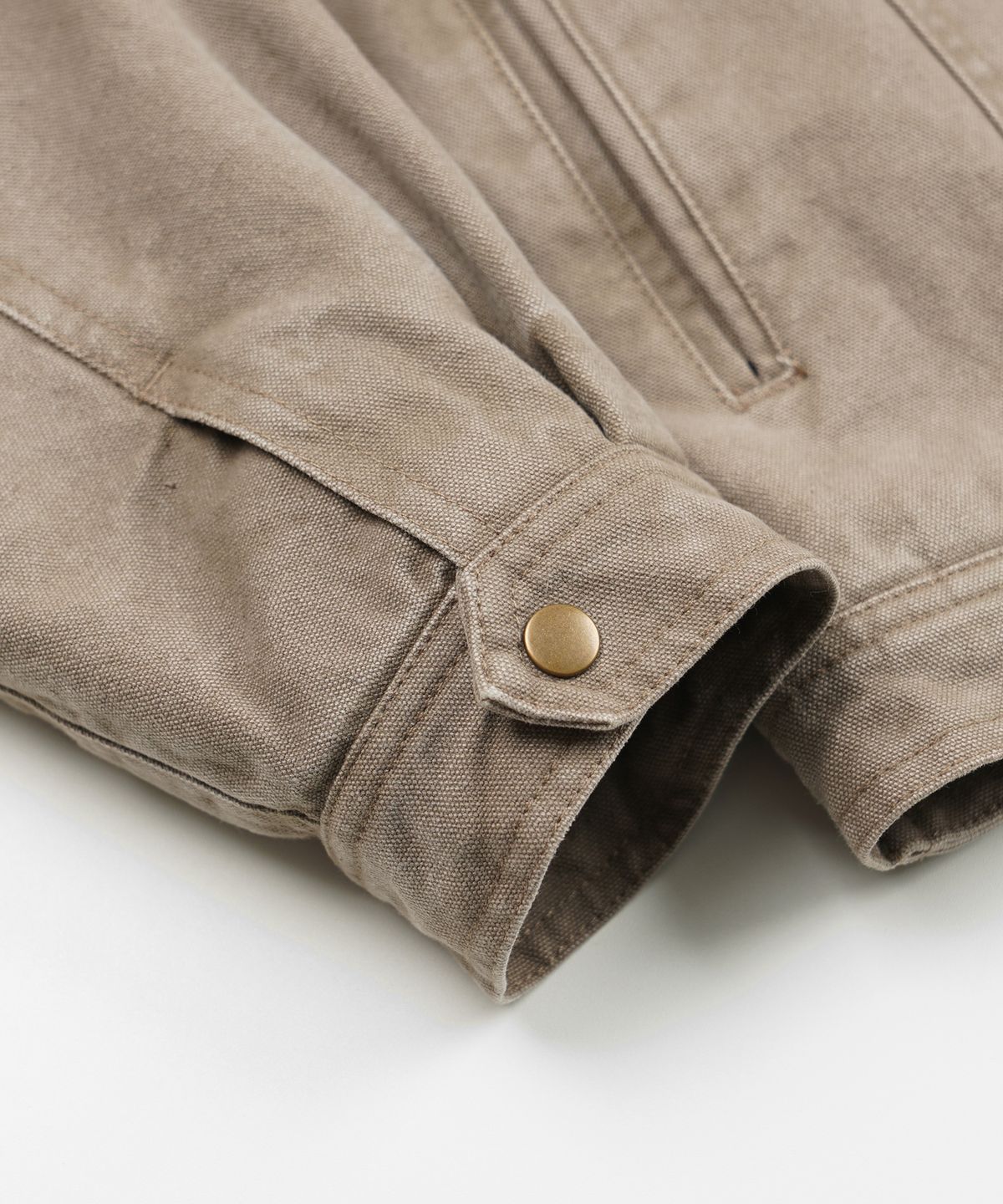 프리즘웍스(FRIZMWORKS) HEAVY CANVAS STORM TRUCKER JACKET _ MUD