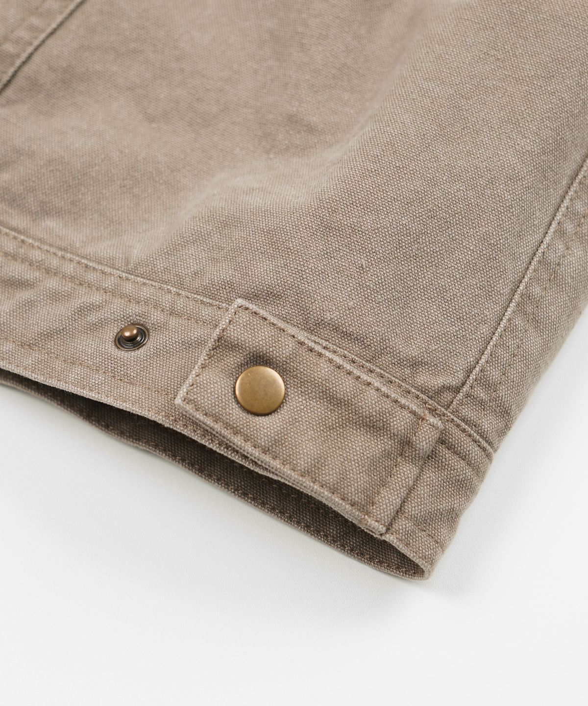 프리즘웍스(FRIZMWORKS) HEAVY CANVAS STORM TRUCKER JACKET _ MUD