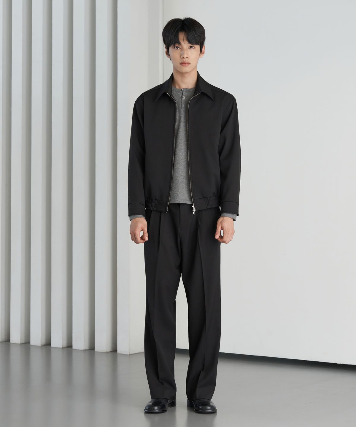 효지(HYOJI) 26 FW 커스터마이징 블루종 셋업 (블랙)