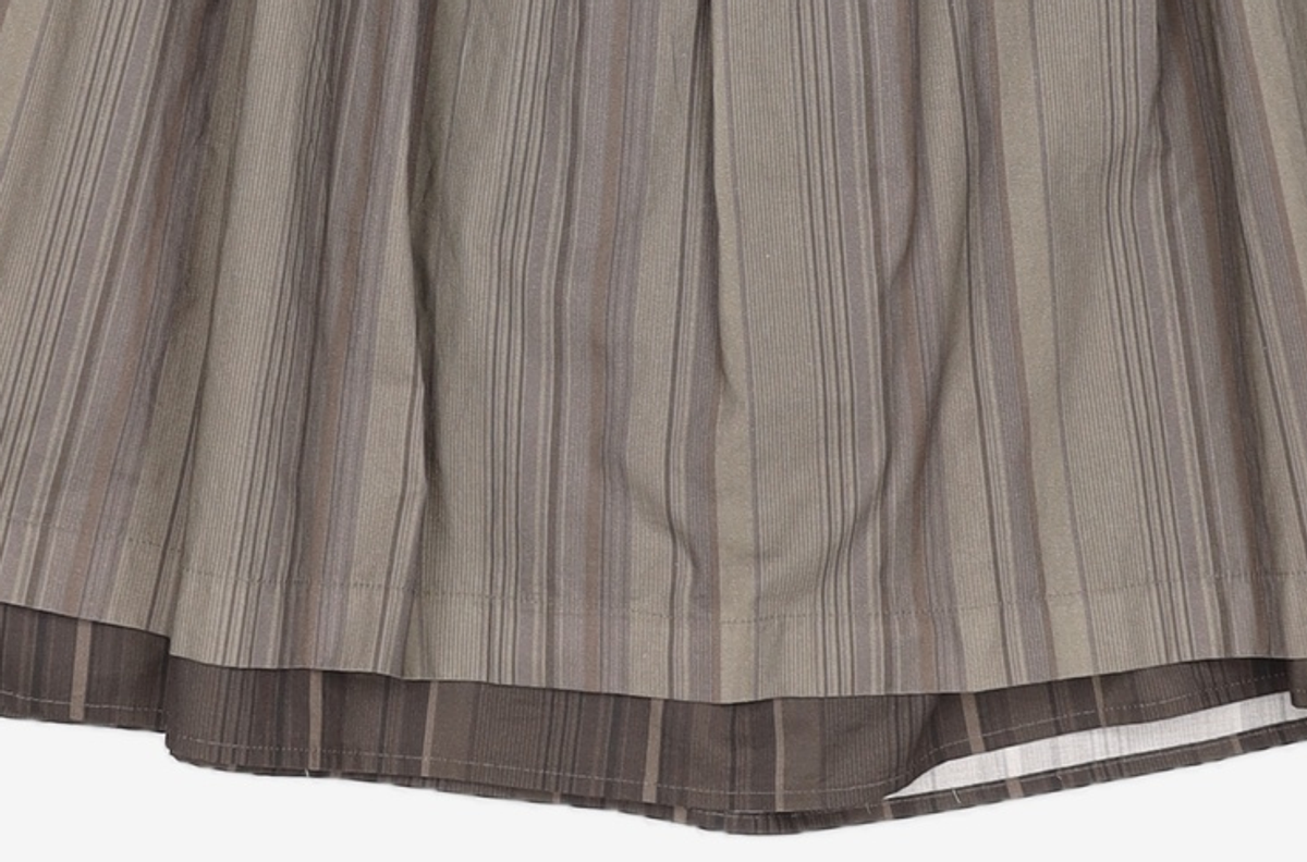 아모멘토(AMOMENTO) STRIPE LAYERED SKIRT 0