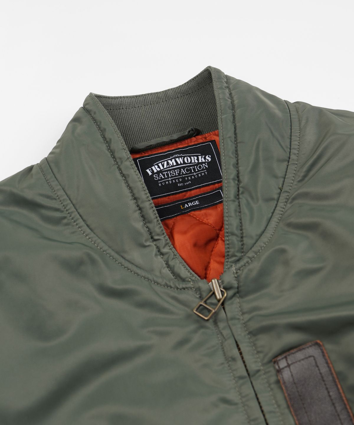 프리즘웍스(FRIZMWORKS) NYLON FLIGHT JACKET _ OLIVE