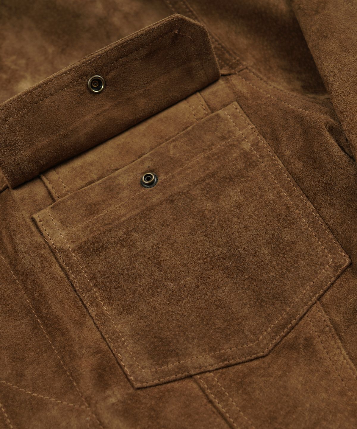 프리즘웍스(FRIZMWORKS) SUEDE STORM TRUCKER JACKET _ WHISKEY