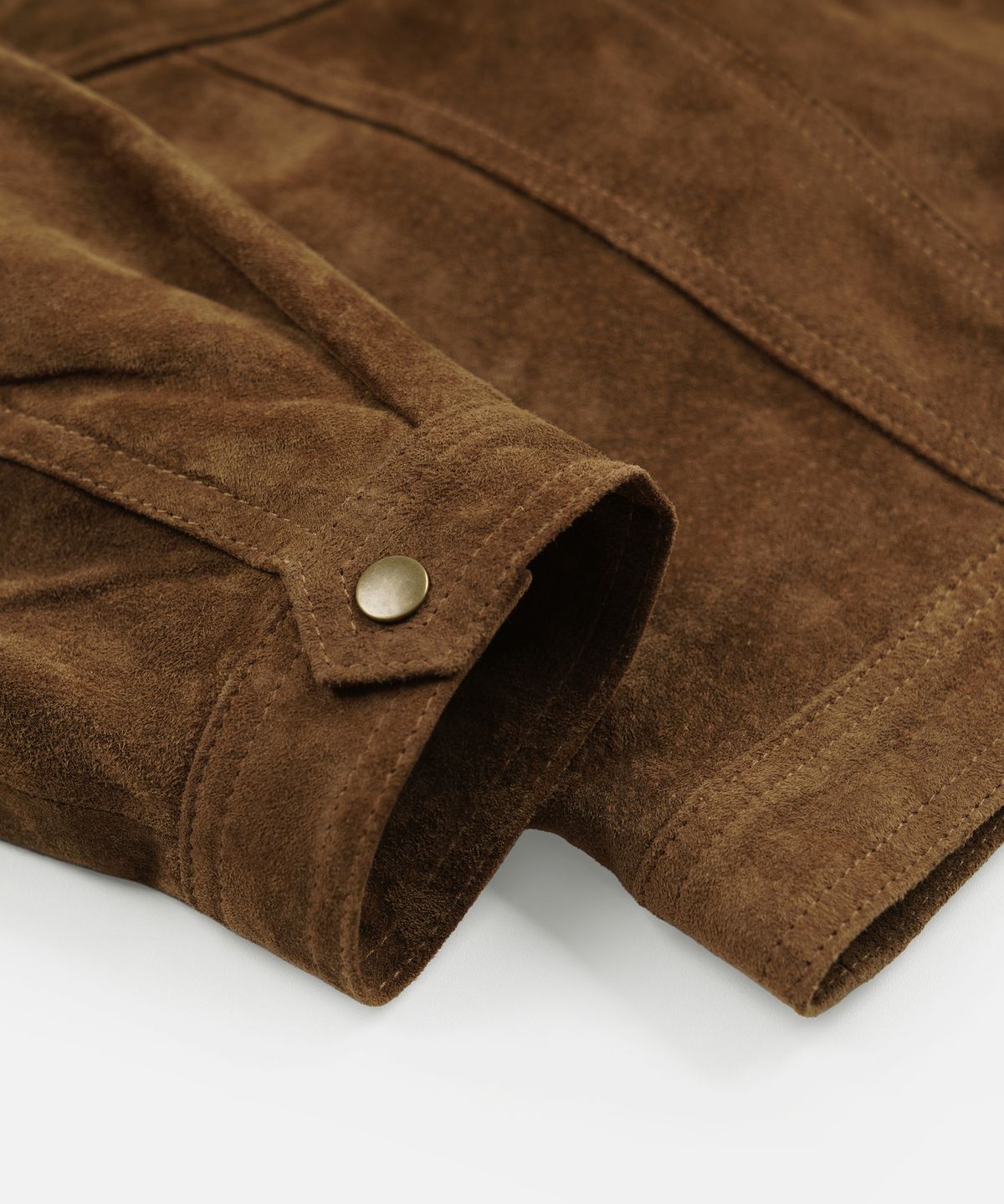 프리즘웍스(FRIZMWORKS) SUEDE STORM TRUCKER JACKET _ WHISKEY
