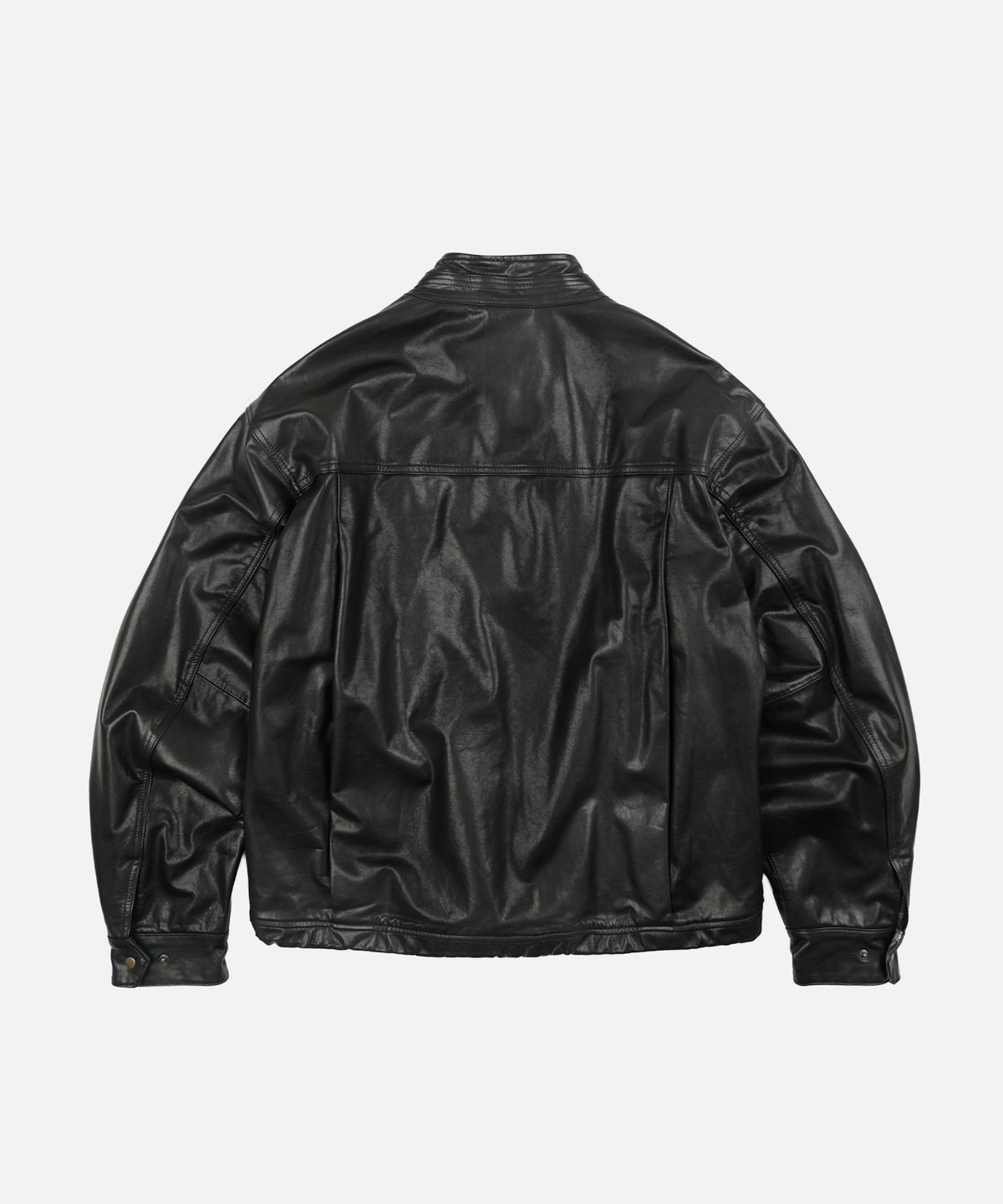프리즘웍스(FRIZMWORKS) WAXED COWHIDE BUDDY HARRINGTON JACKET _ BLACK