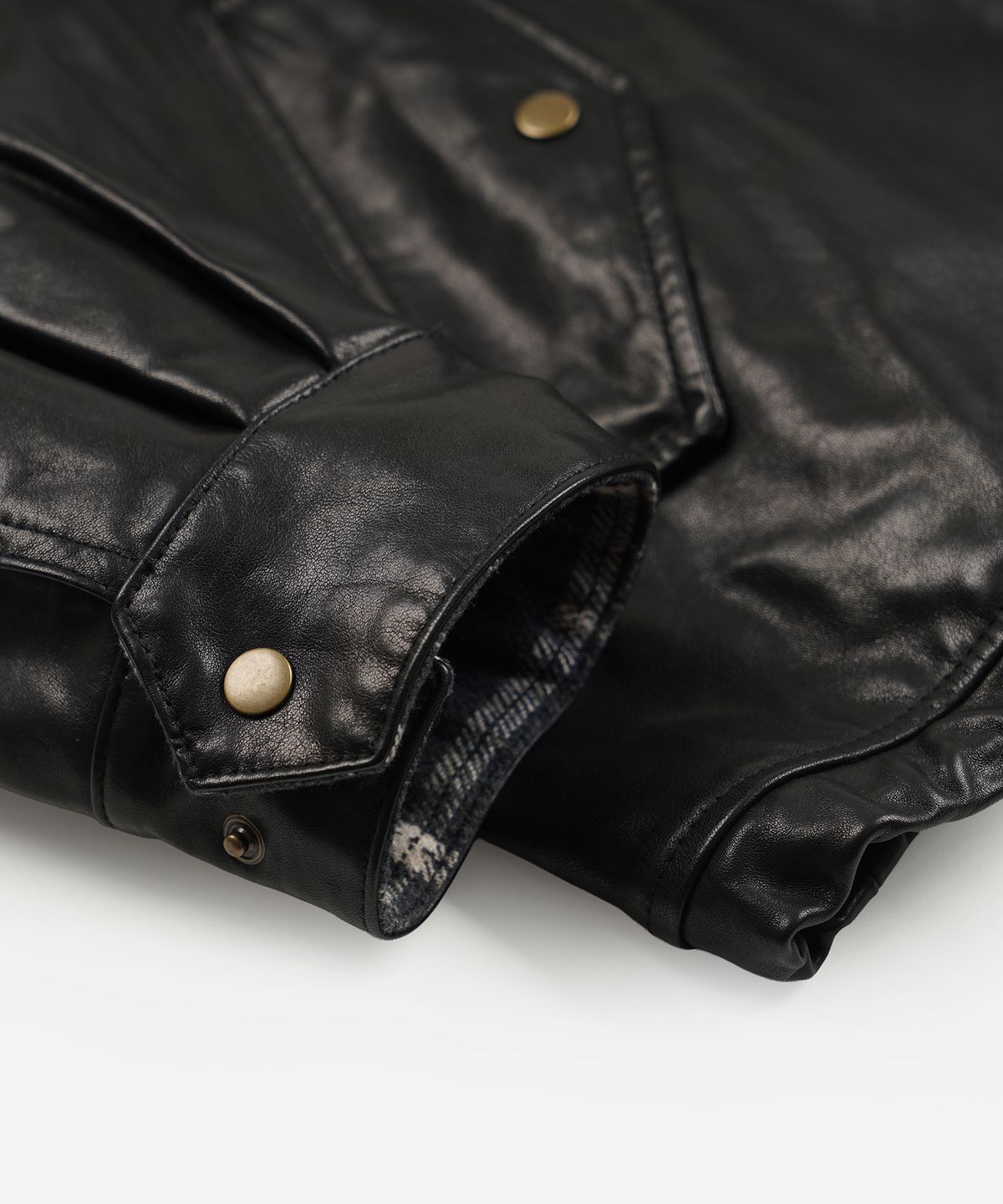 프리즘웍스(FRIZMWORKS) WAXED COWHIDE BUDDY HARRINGTON JACKET _ BLACK