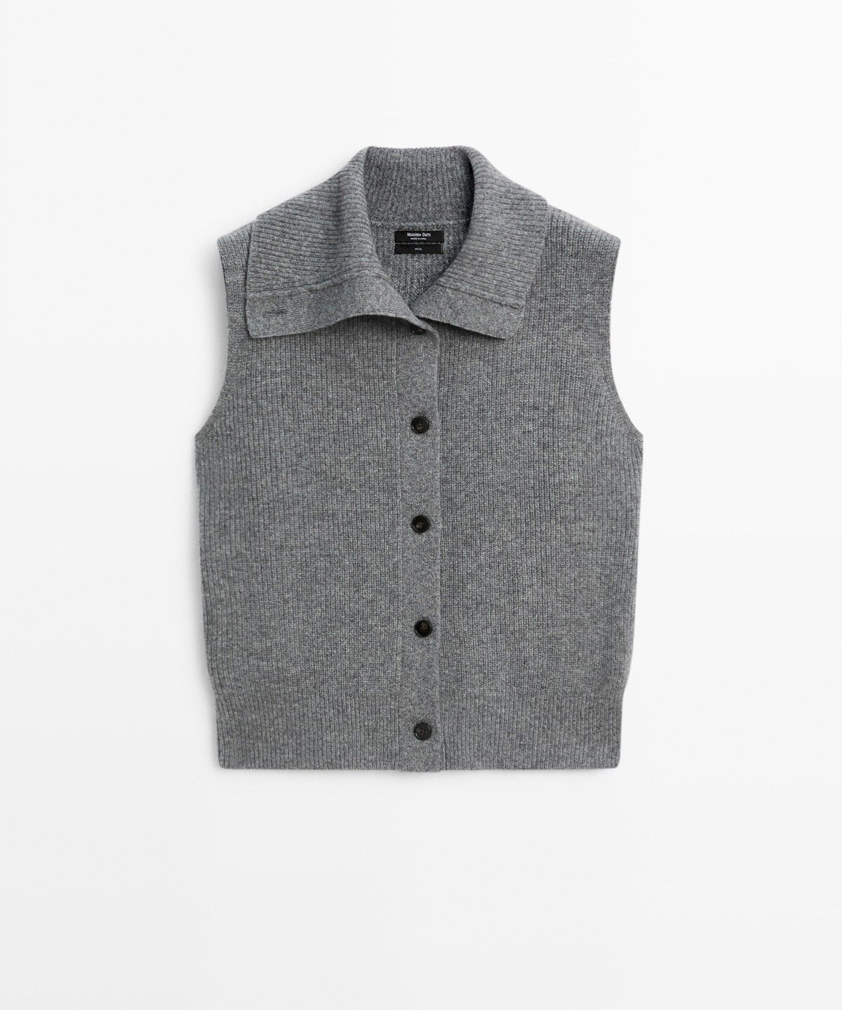 마시모두띠(MASSIMO DUTTI) 100% 울 퍼널넥 니트 베스트