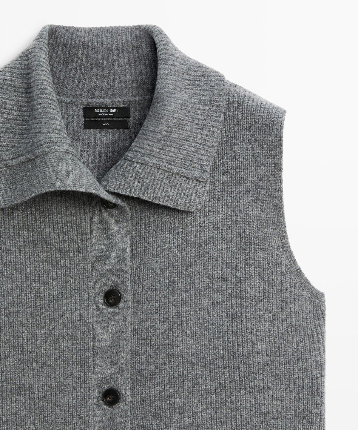 마시모두띠(MASSIMO DUTTI) 100% 울 퍼널넥 니트 베스트