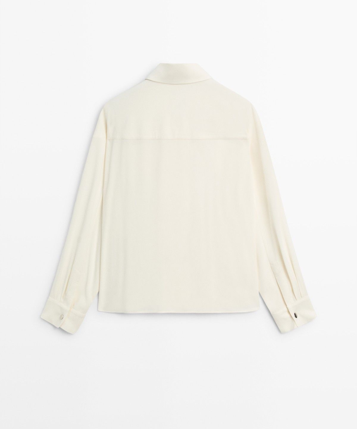 마시모두띠(MASSIMO DUTTI) 스탠드 칼라 스냅 버튼 셔츠