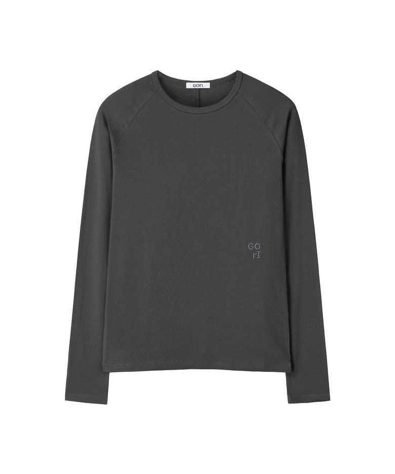 Modal Raglan Long Sleeve (charcoal)