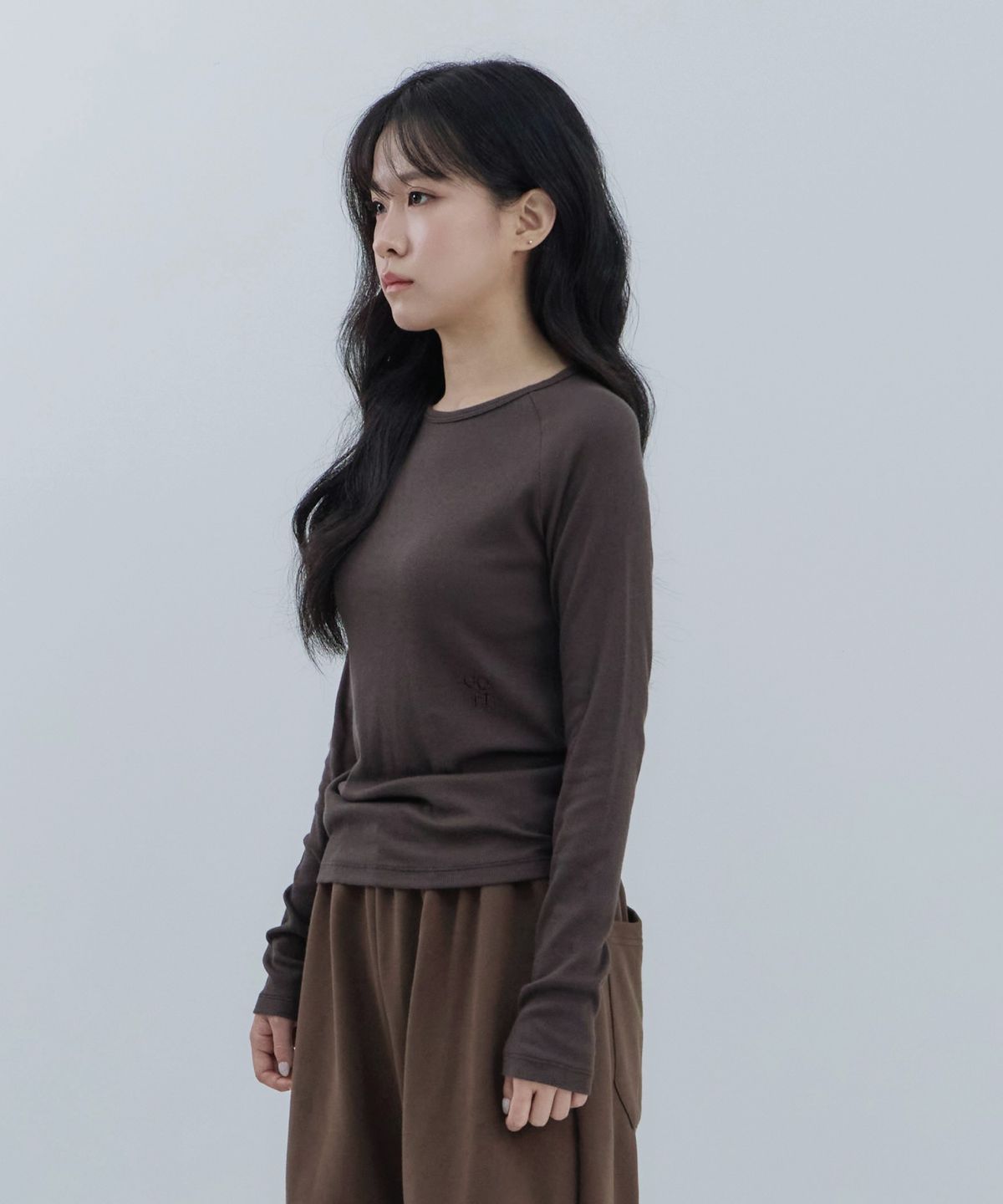 고리(GORI) Modal Raglan Long Sleeve (brown)