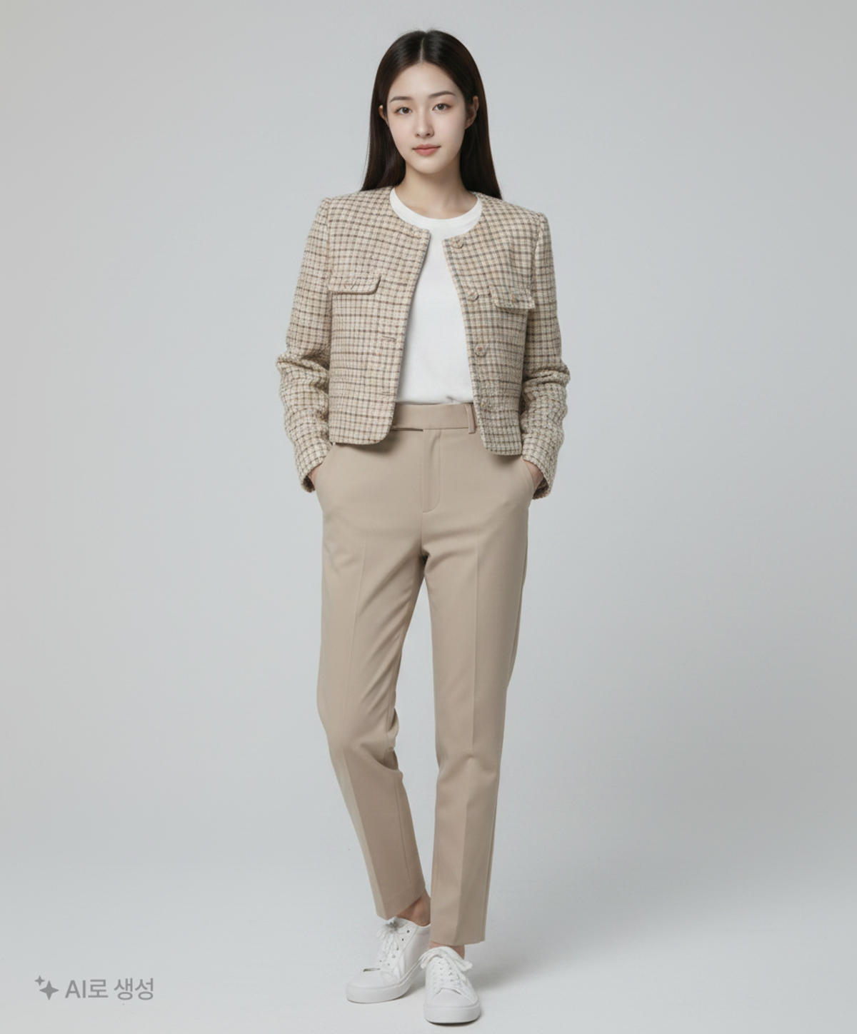 미쏘(MIXXO) R넥 트위드 자켓 MIWJKC201G S
