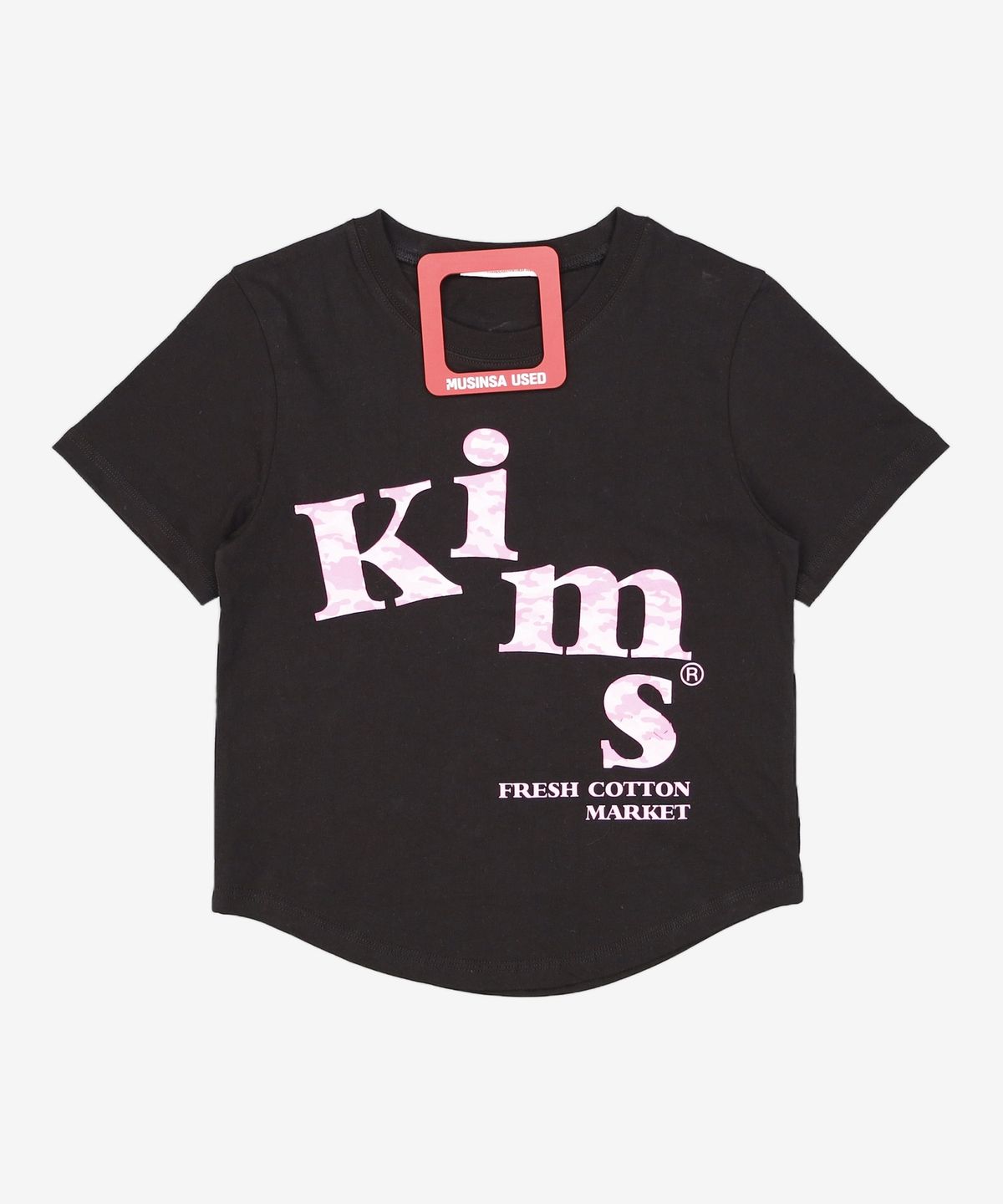 킴스 프레시 코튼 마켓(KIMS FRESH COTTON MARKET) 메시 알파 카모 티셔츠 블랙 FREE