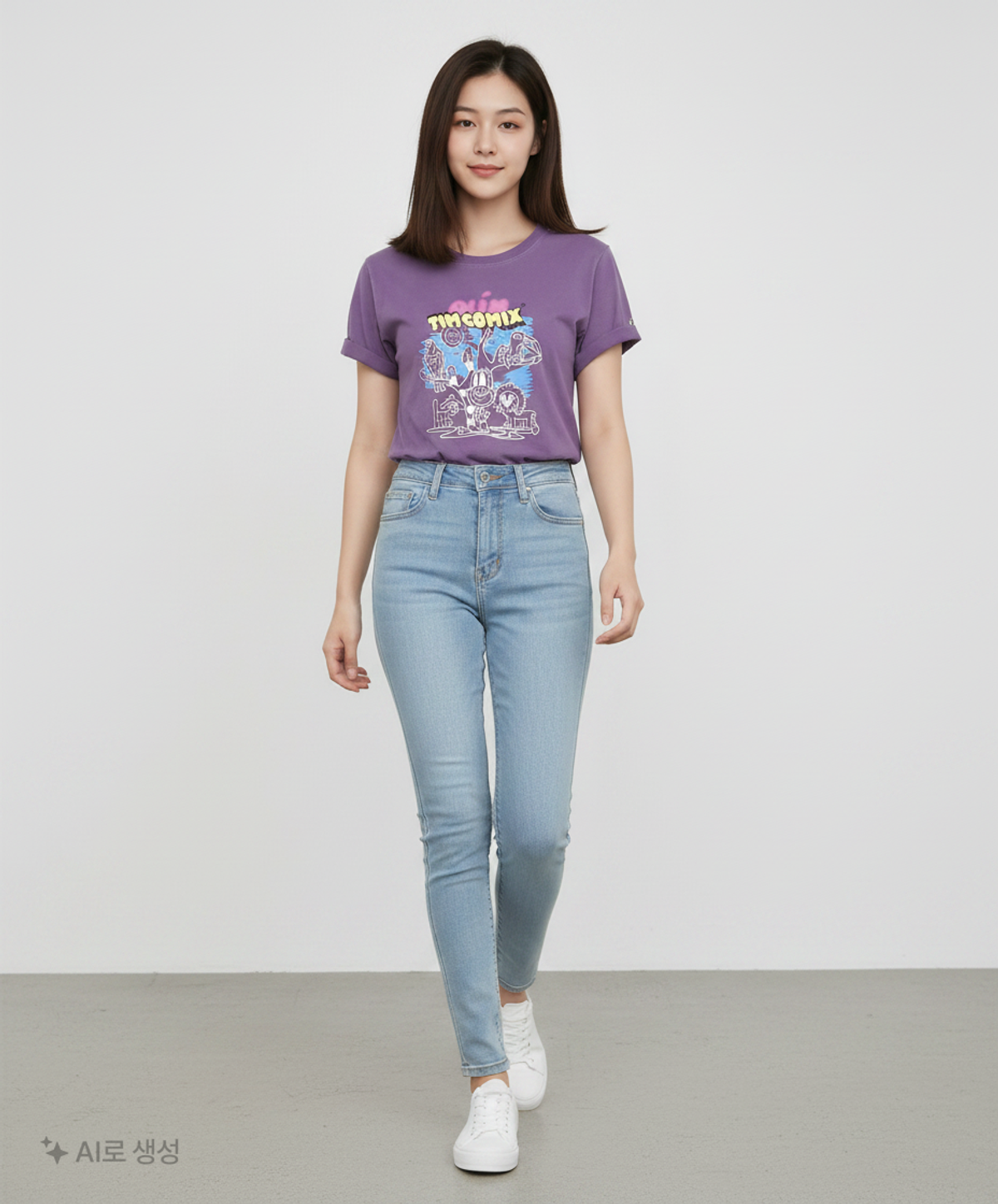팀코믹스(TIMCOMIX) [CROP] TIM ANIMAL TREE SS PG DARK PURPLE OWS
