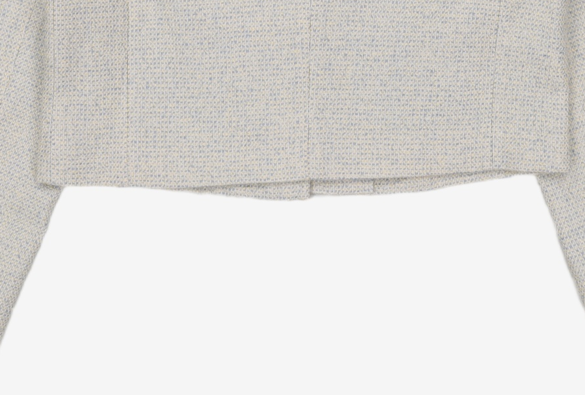미쏘(MIXXO) 라운드넥 수술 트위드 자켓 MIWJKD323G M