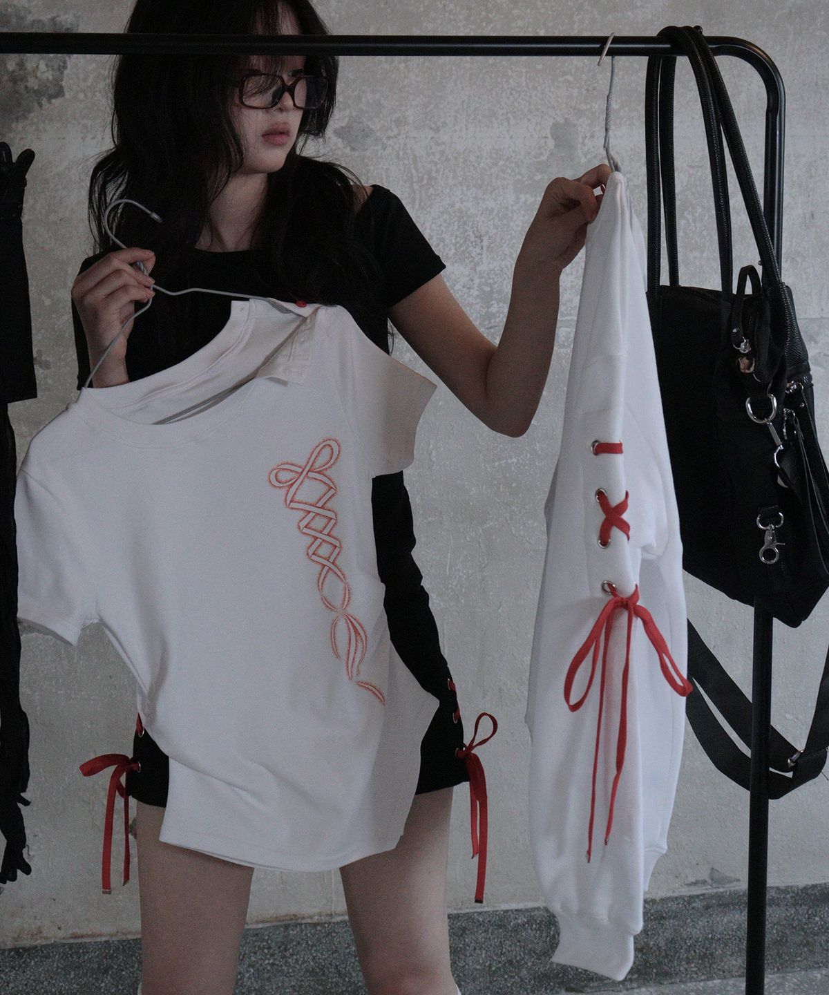 사오레(SAOLE) Two Way T-Shirt White