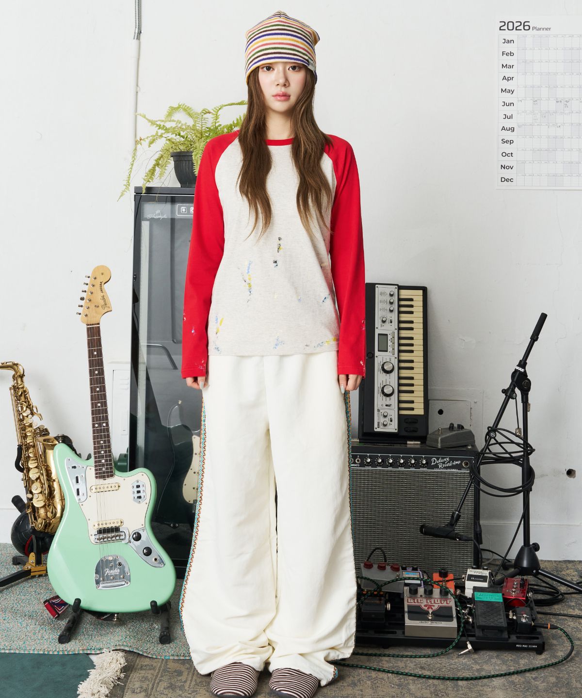 낫뉴(NOT NEW) Ethnic Track Pants Cream