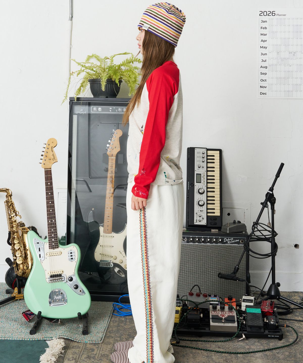 낫뉴(NOT NEW) Ethnic Track Pants Cream