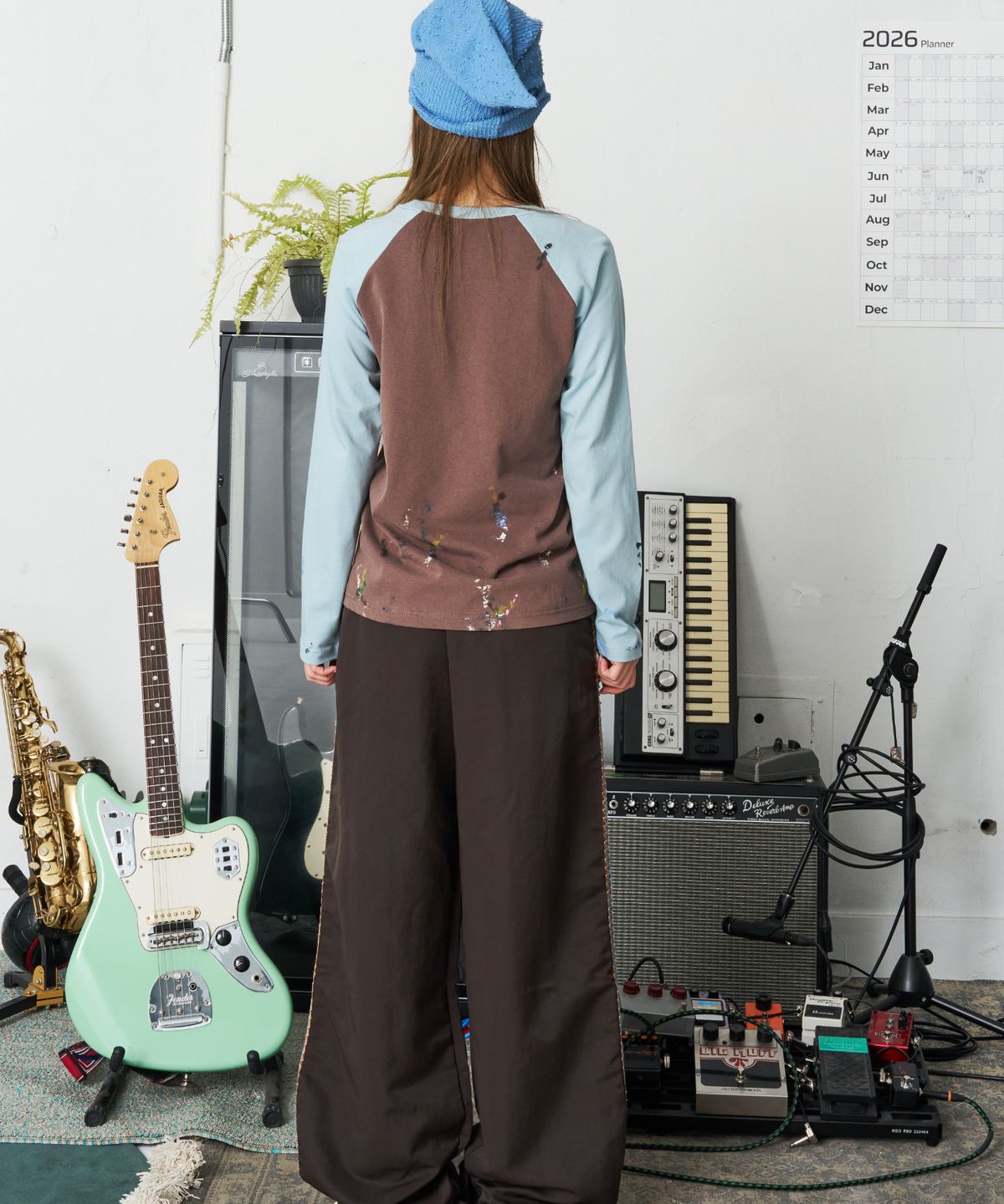 낫뉴(NOT NEW) Ethnic Track Pants Dark Brown