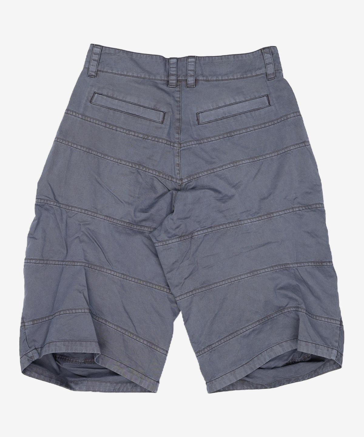 노매뉴얼(NOMANUAL) CURVED HALF PANTS - WASHED NAVY S