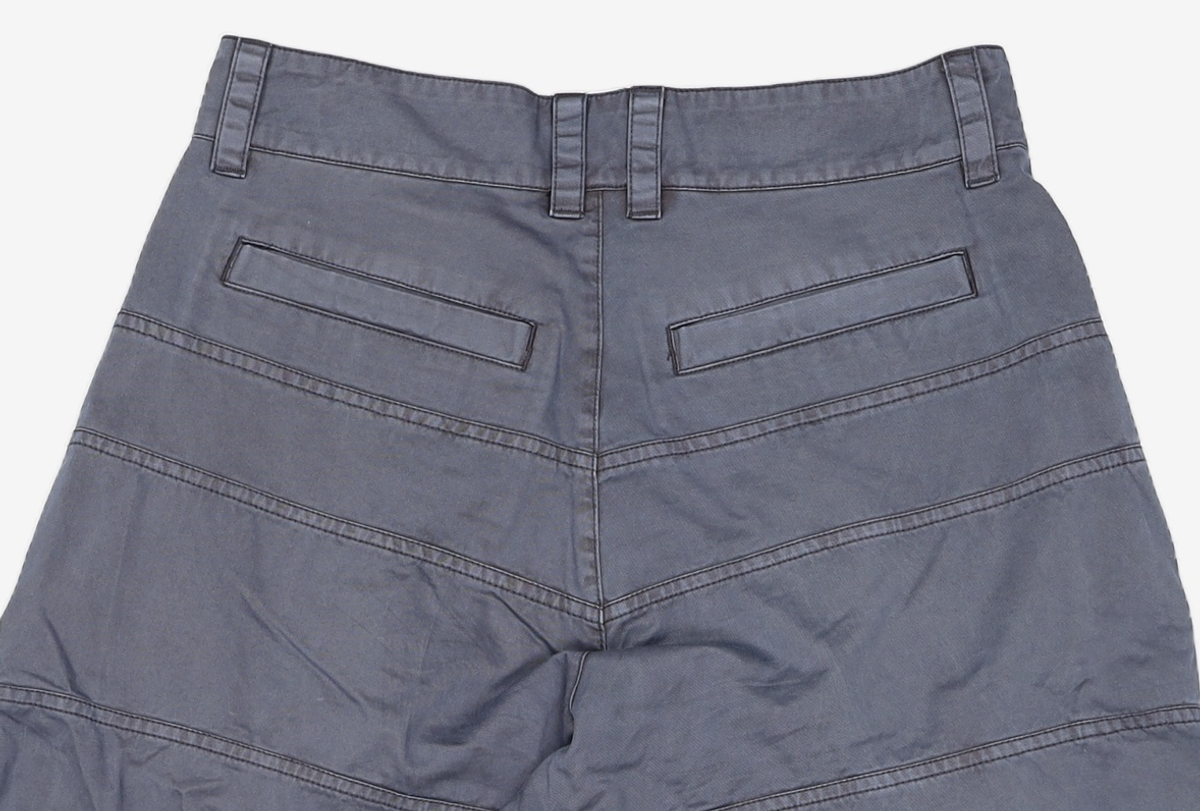 노매뉴얼(NOMANUAL) CURVED HALF PANTS - WASHED NAVY S