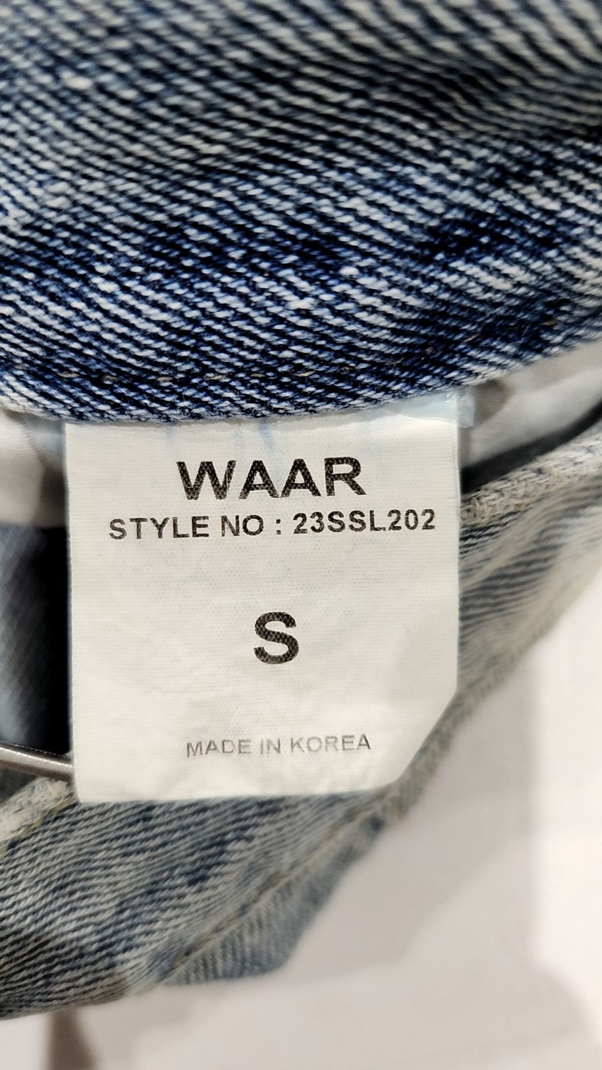 와르(WAAR) 청/데님 팬츠 S