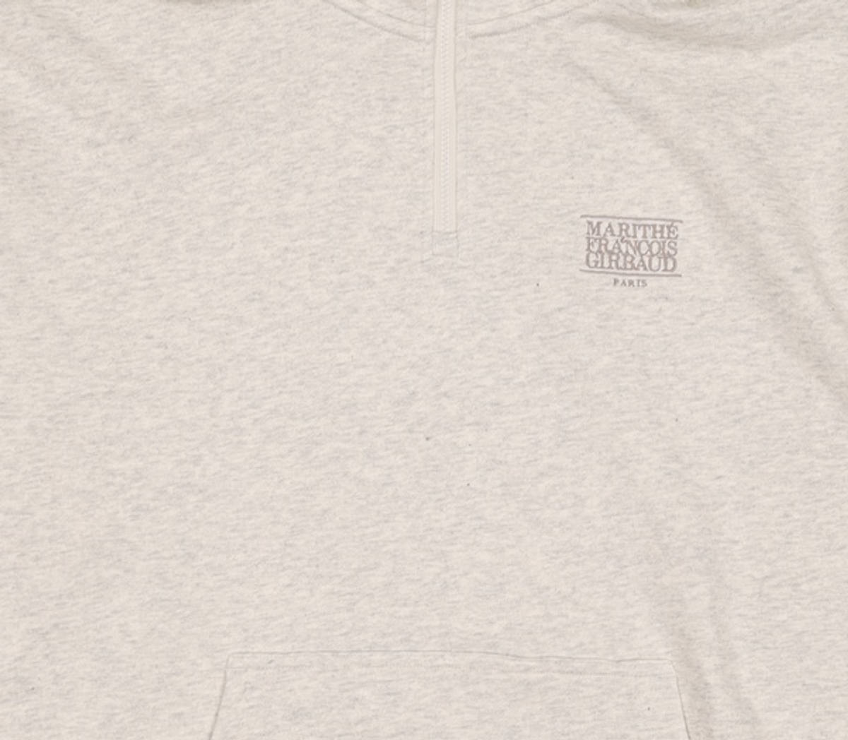마리떼 프랑소와 저버(MARITHÉ + FRANҪOIS GIRBAUD) CLASSIC LOGO HALF ZIPUP SWEATSHIRT oatmeal M