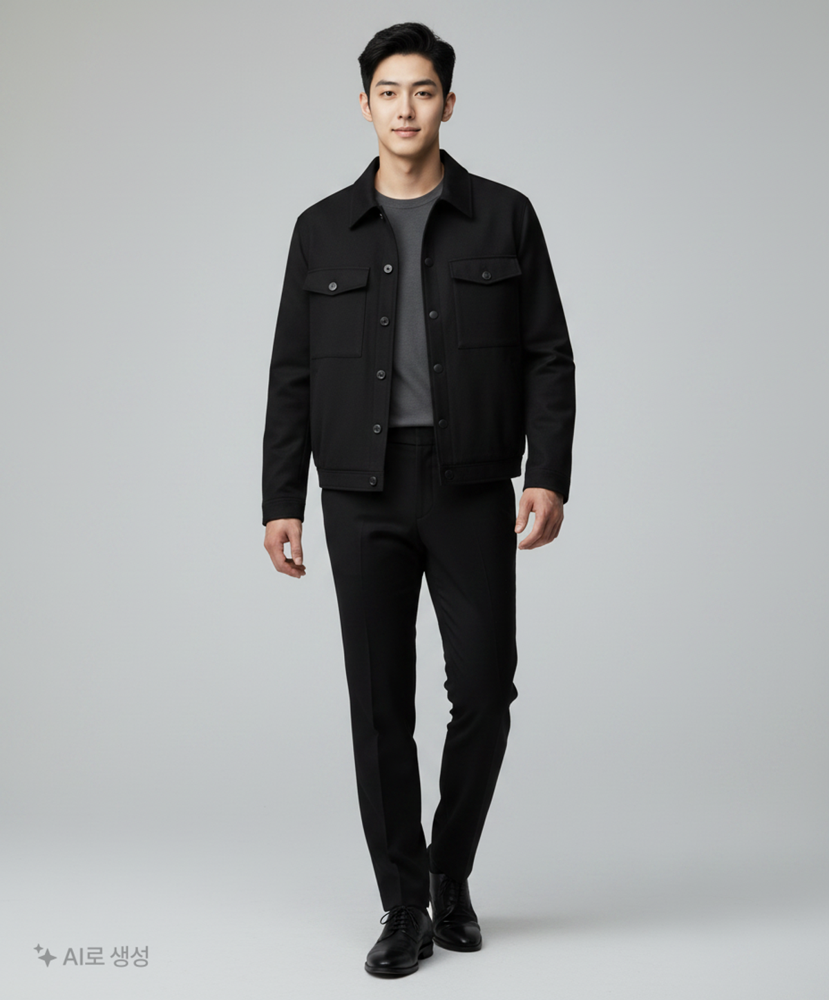 유스(YOUTH) Short Blouson Jacket - Black MOON