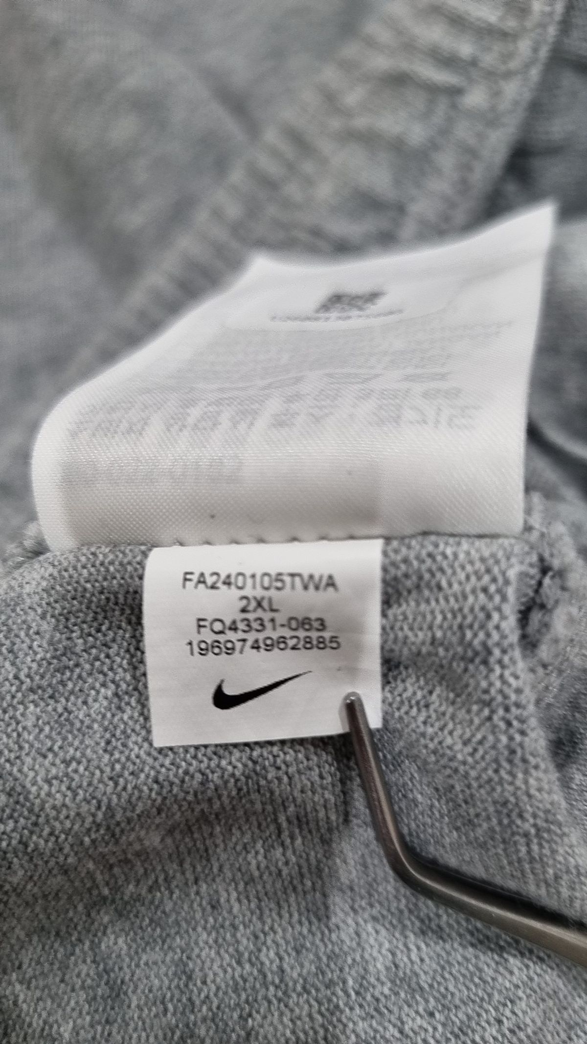 나이키(NIKE) 클럽 니트 조거 M - 다크 그레이 헤더:화이트 / FQ4331-063 XXL