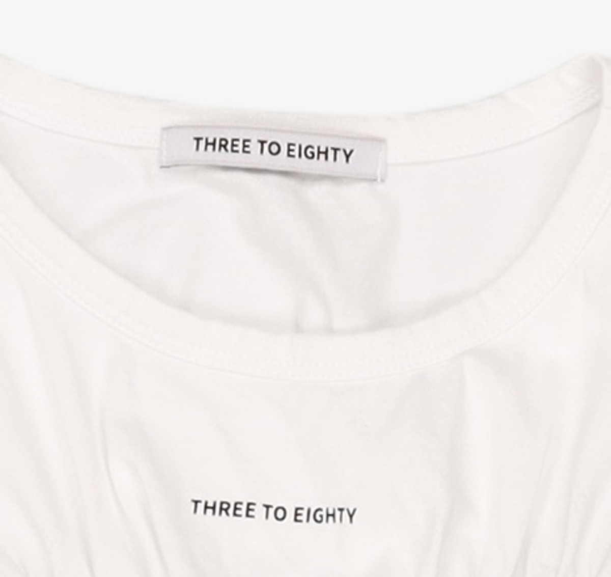 쓰리투에이티(THREE TO EIGHTY) CORSET LAYERED T-SHIRT (CHARCOAL) ONE SIZE