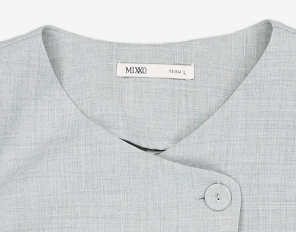 미쏘(MIXXO) [리오더]BWC732B 리오더 V넥 볼륨소매 블라우스 MIWBWC82QB L