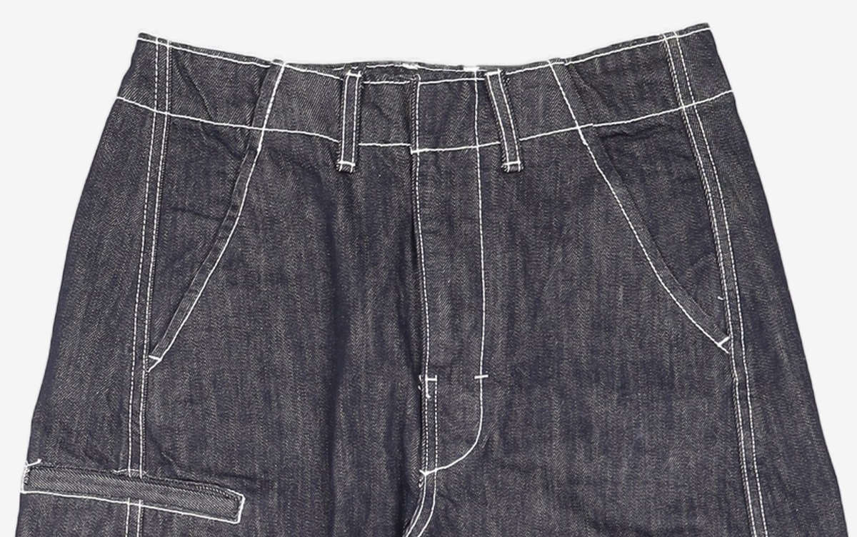 다이닛(DEINET) DEINET CURVED DENIM PANTS IN INDIGO S